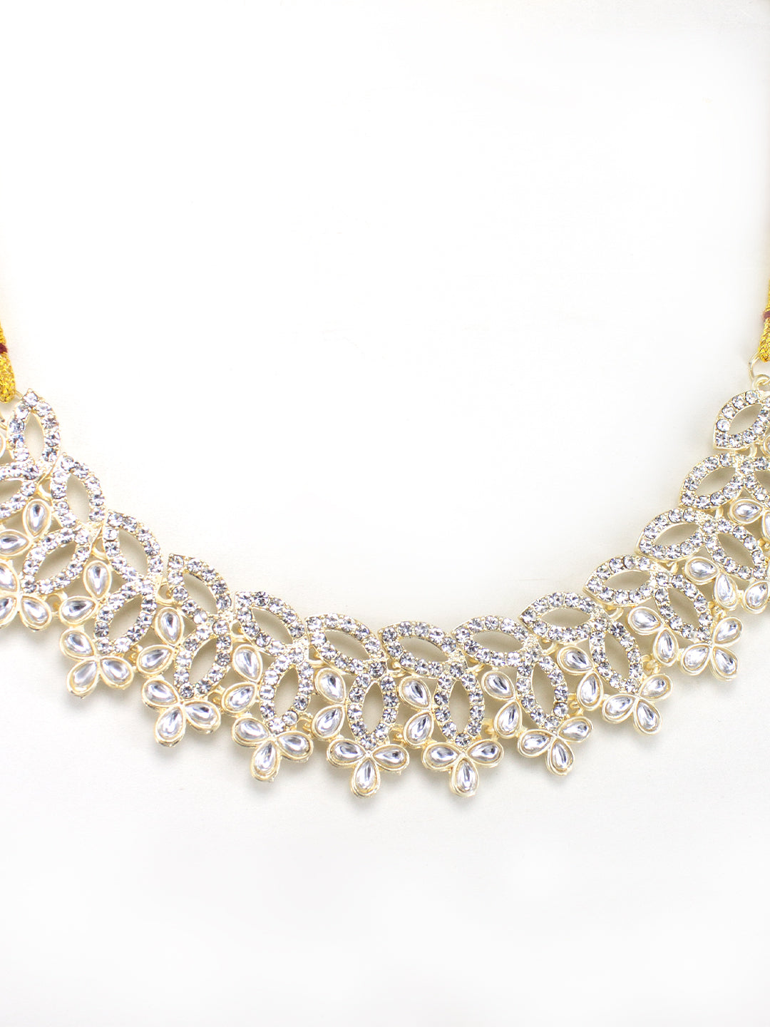 Floral CZ Jewellery Set