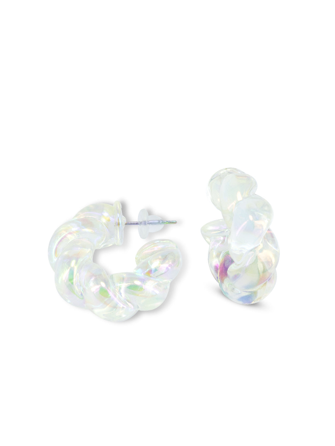 Holographic Half Hoop Earrings