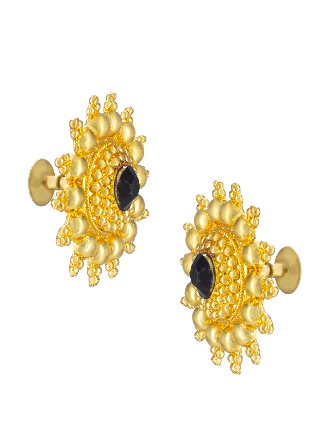 Gold Plated Floral Stud Earrings