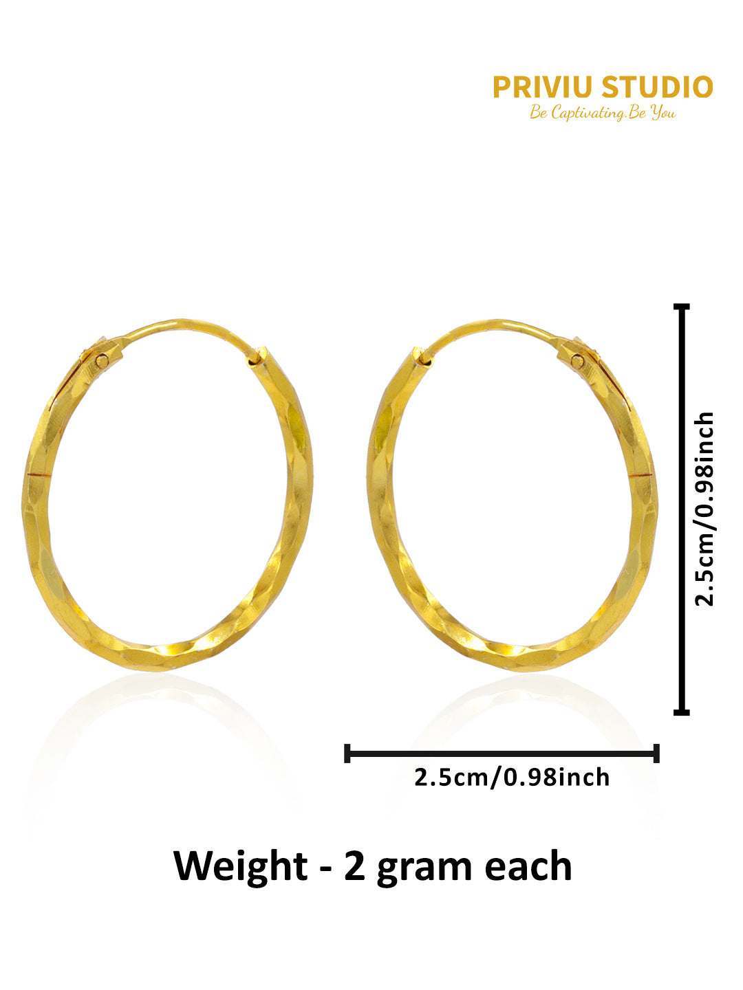 Gold Plated Circular Hoop Earrings