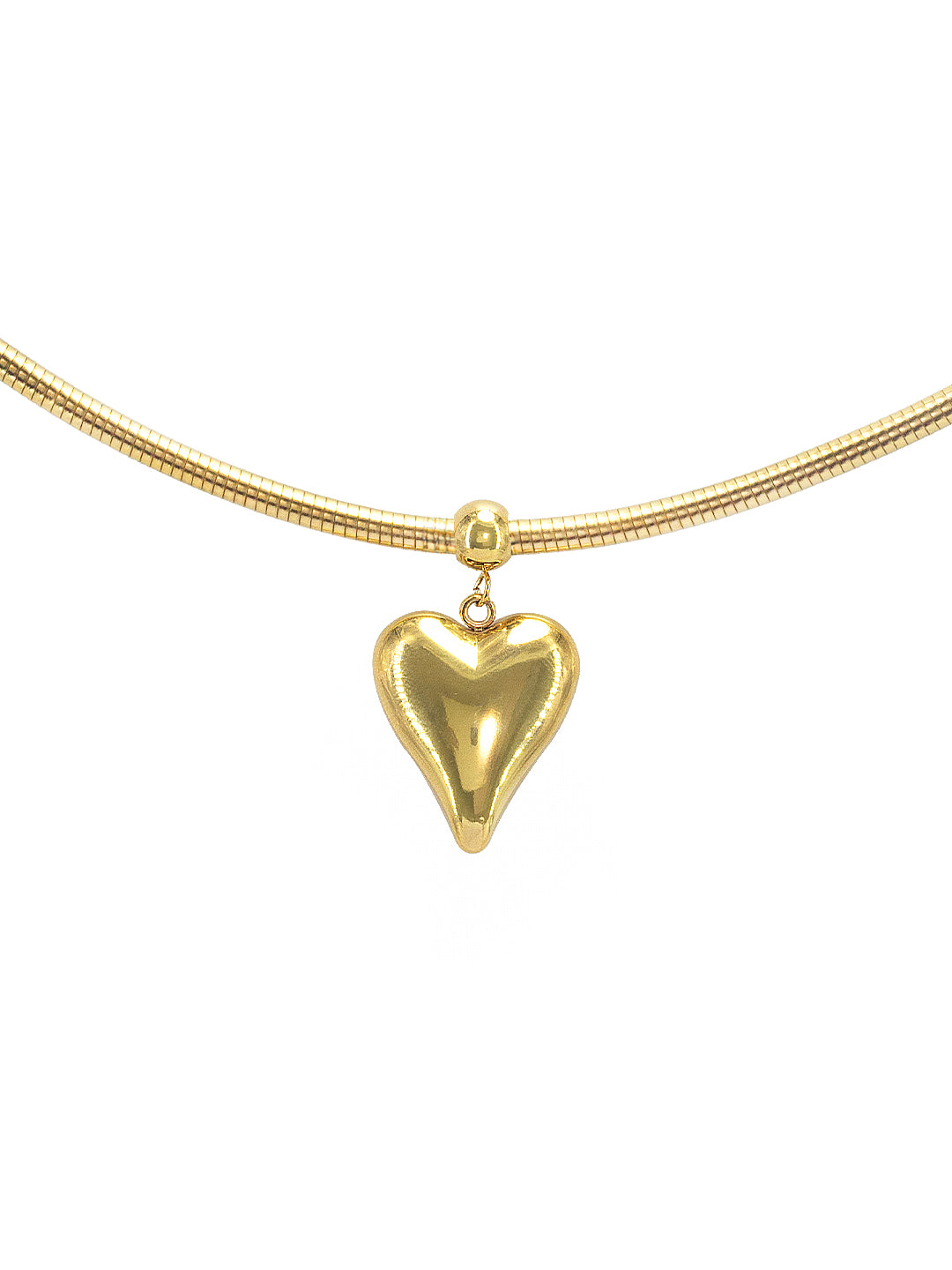 Stainless Steel Heart Trendy Hasli Choker Necklace