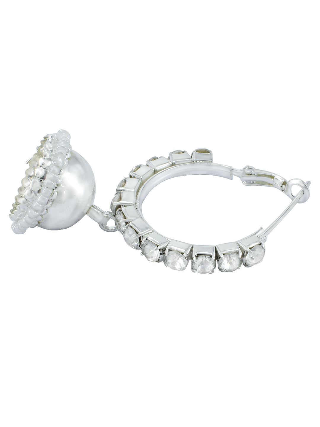 Oxidized CZ Jhumki Earrings