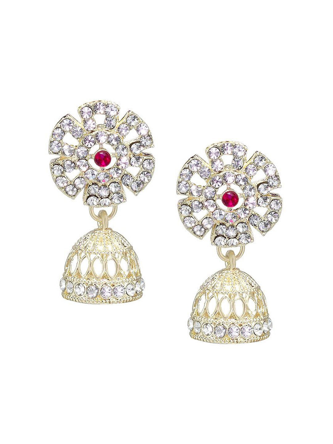 Maroon Floral Jewellery Set