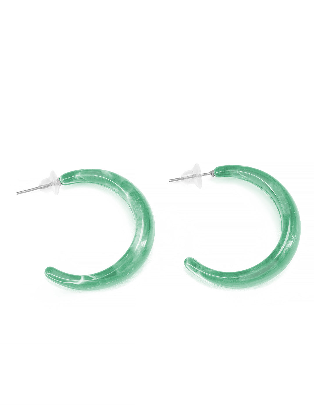 Mint Green Half Hoop Earrings