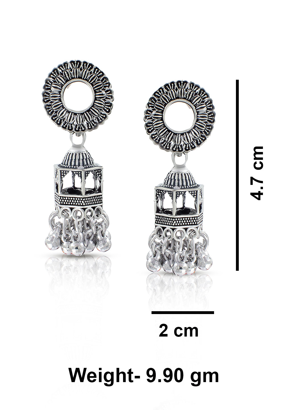 Floral Pinjra Jhumki Earrings