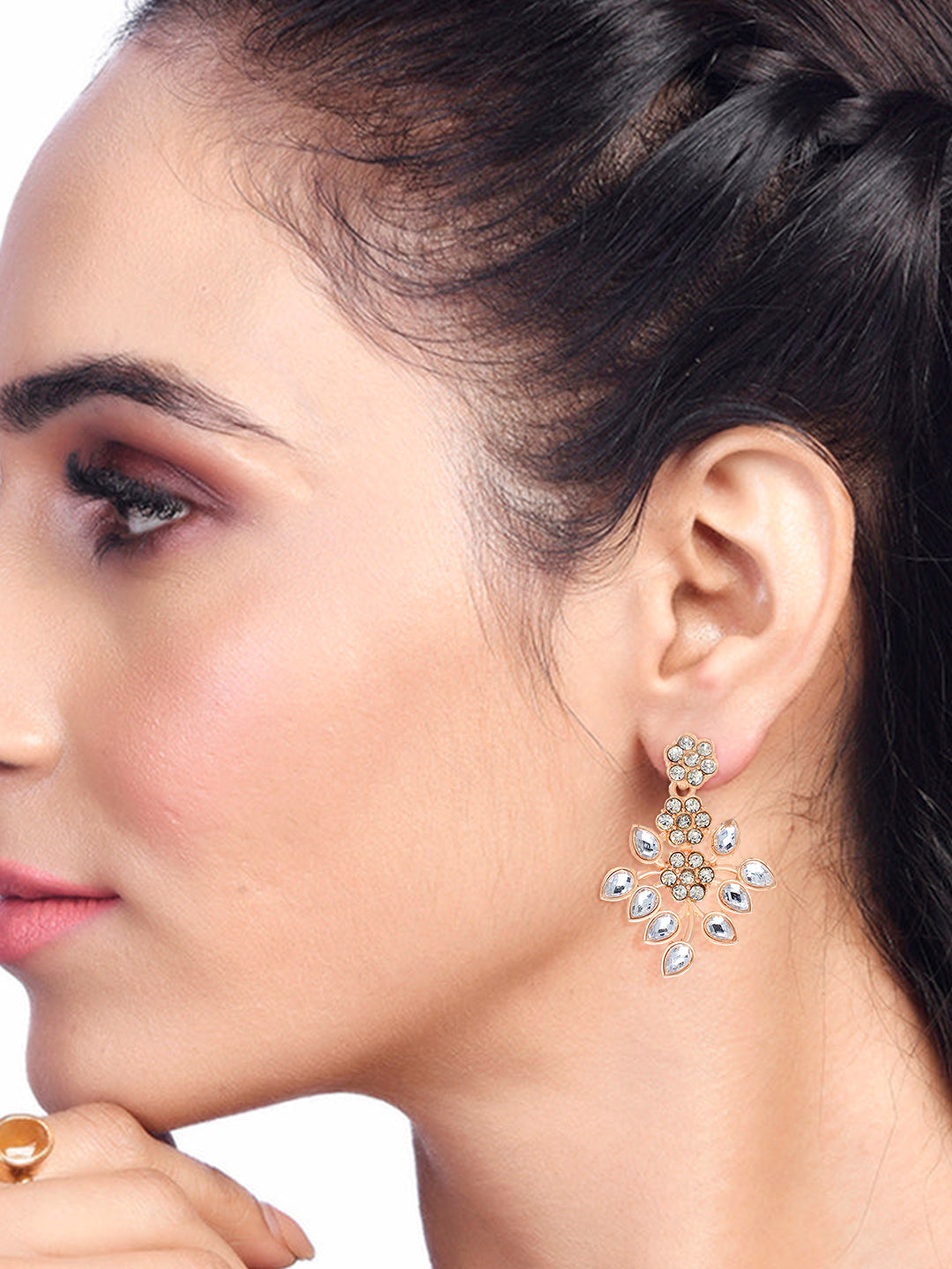 Floral Kundan Stone Jewellery Set