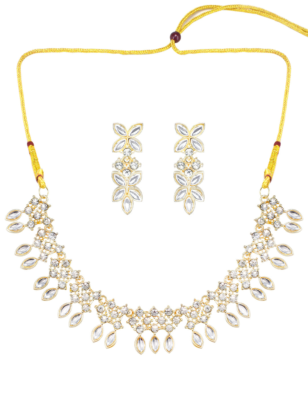 Floral CZ Jewellery Set