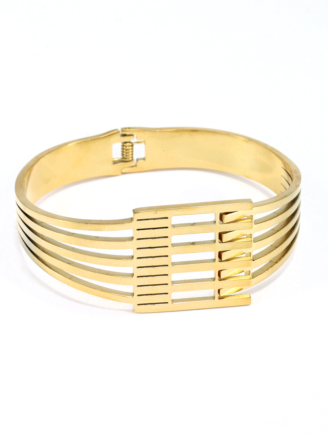 Anti Tarnish Machine Age Openable Bracelet