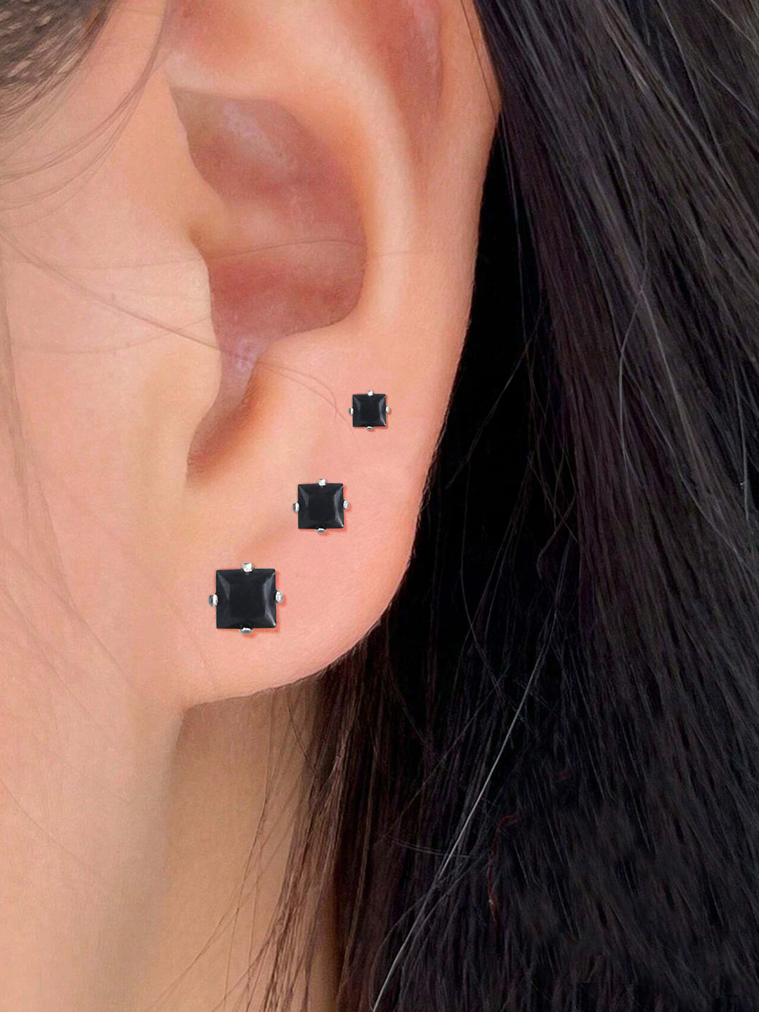 Pack of 26 Multicolour Geometric AD Stud Earrings