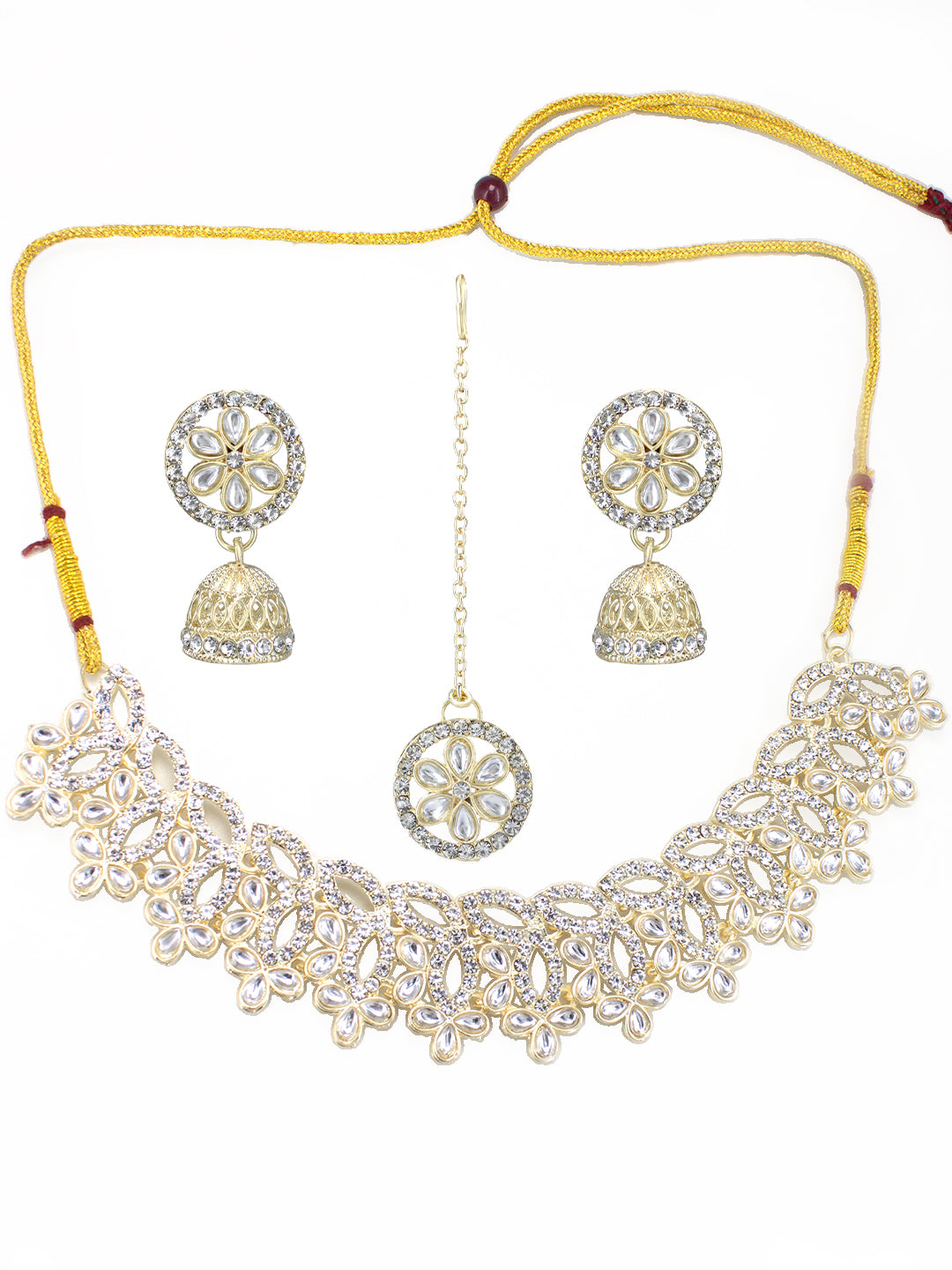 Floral CZ Jewellery Set