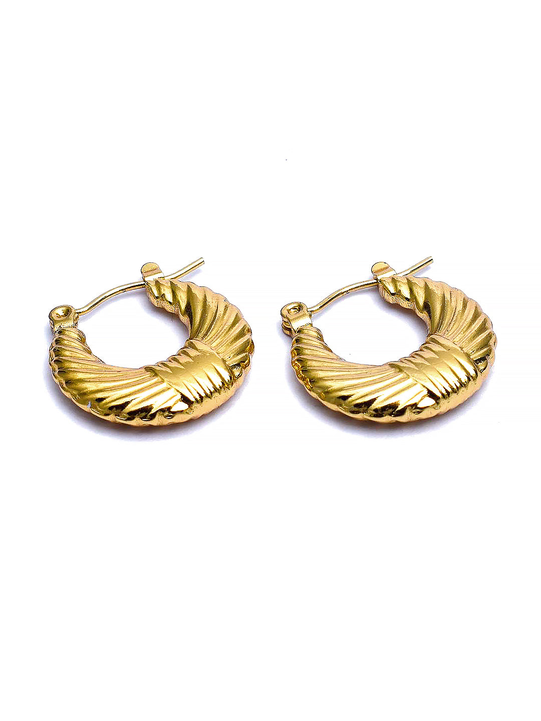 Stainless Steel Anti Tarnish Vintage Hoop Earrings