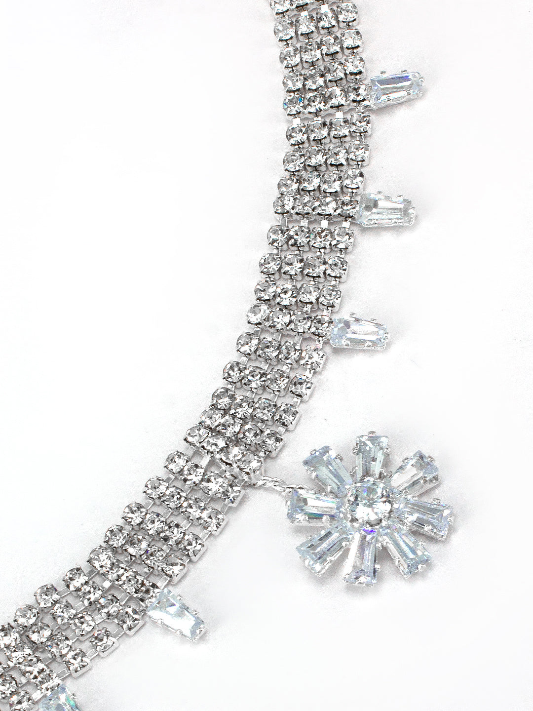Floral CZ Jewellery Set