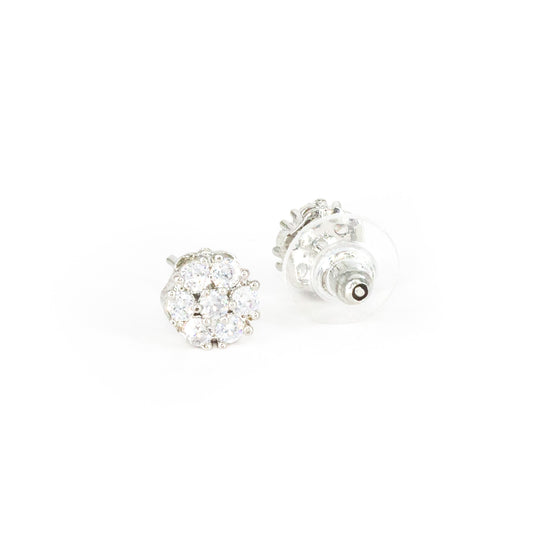 Rhodium Plated AD Studs Earrings for Women