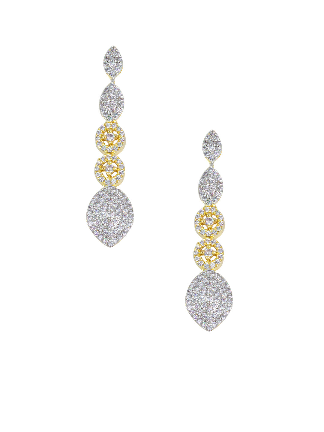 Gold Plated AD Cocktail Jewellery Set For Women