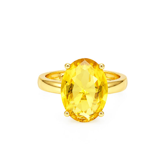 Gold Plated Yellow AD Finger Ring for Women