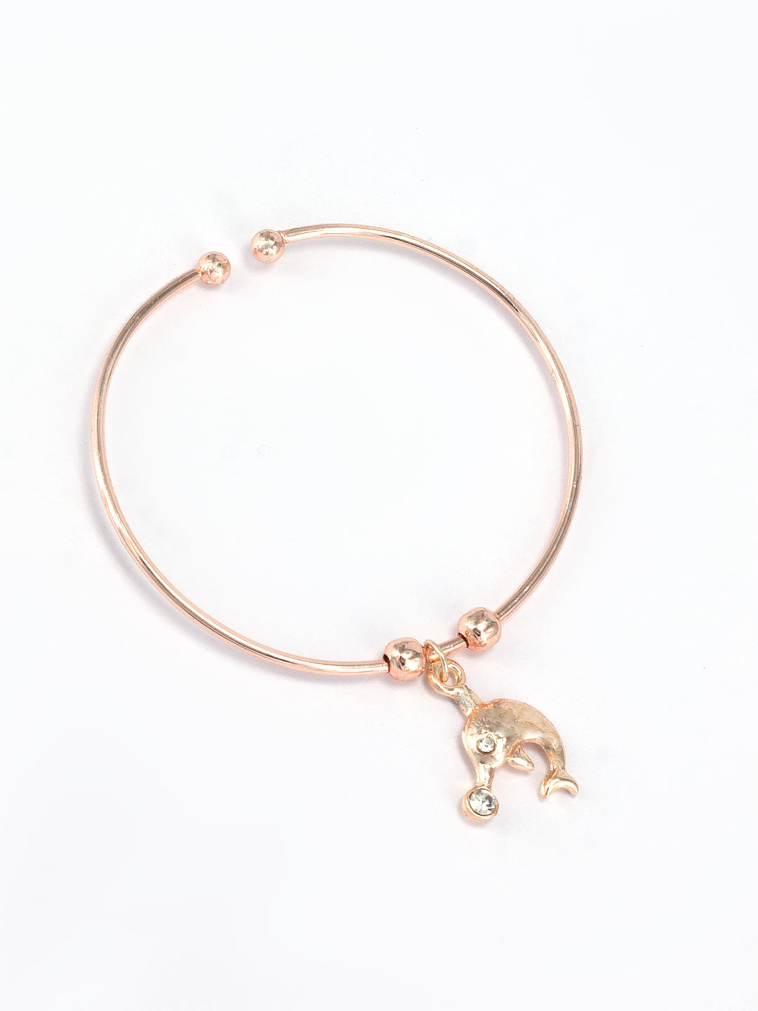 Pack of 2 Silver & Rose Gold Plated Dolphin & Evil Eye Bracelets