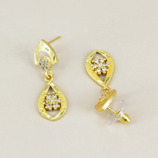 Micro Gold Plated AD Drop Earrings for Women