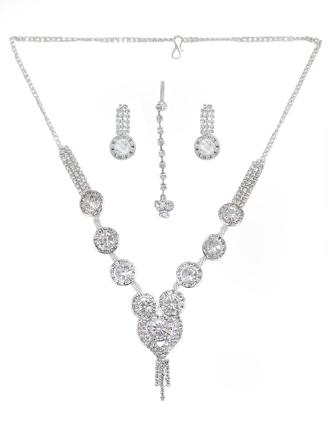 Floral CZ Jewellery Set