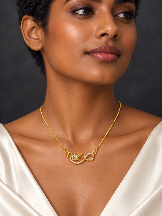 Gold Plated AD Pendant for Women