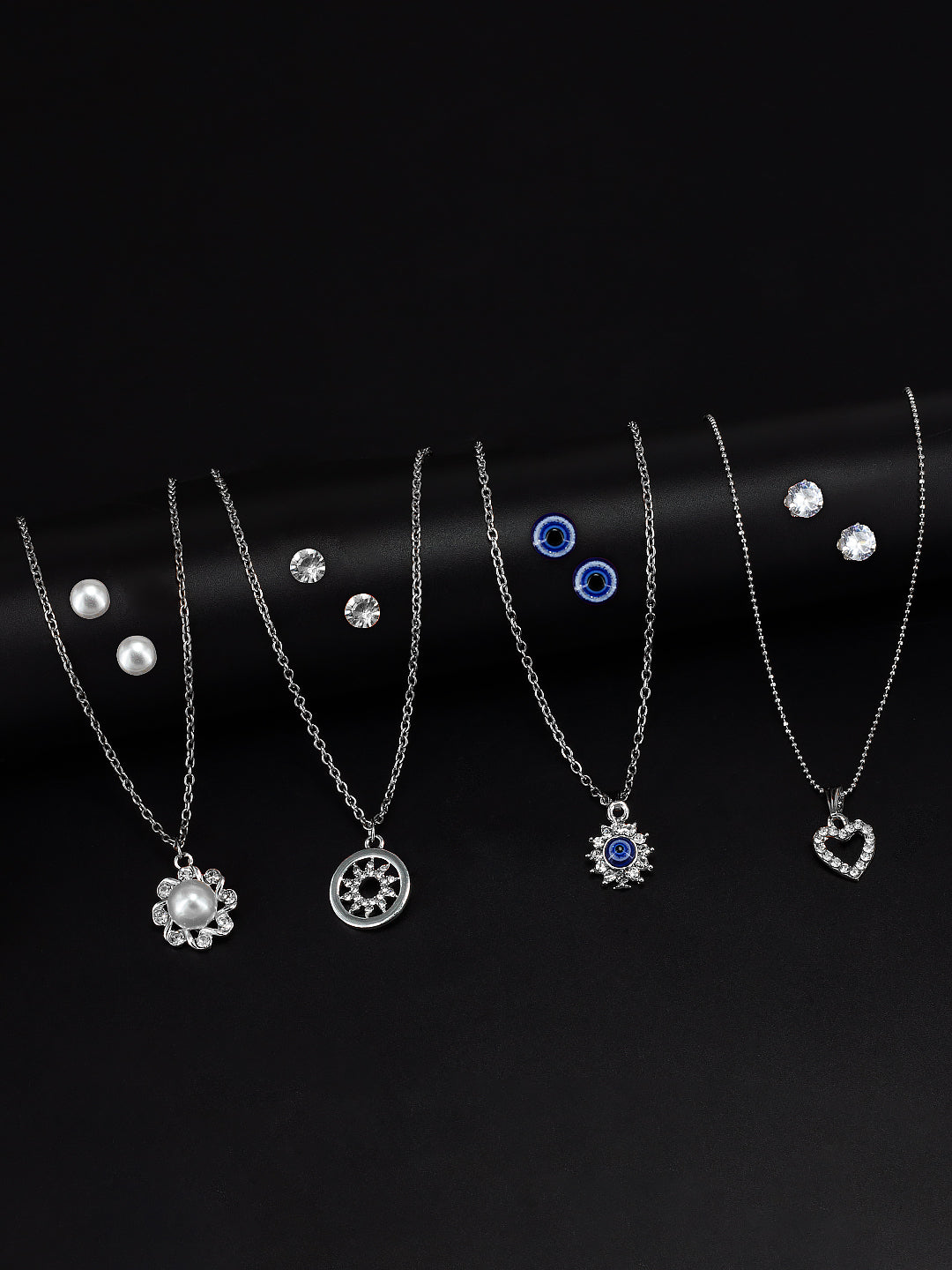 Pack of 4 Pendants & Earrings Set Gift