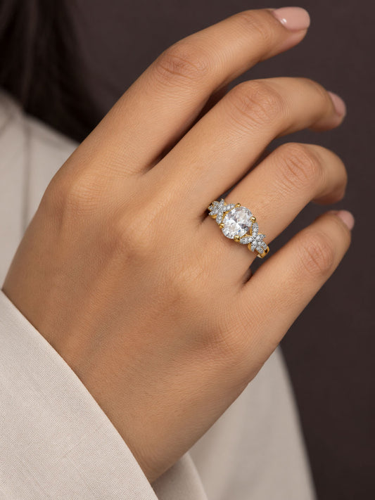 Gold Plated AD Finger Ring for Women
