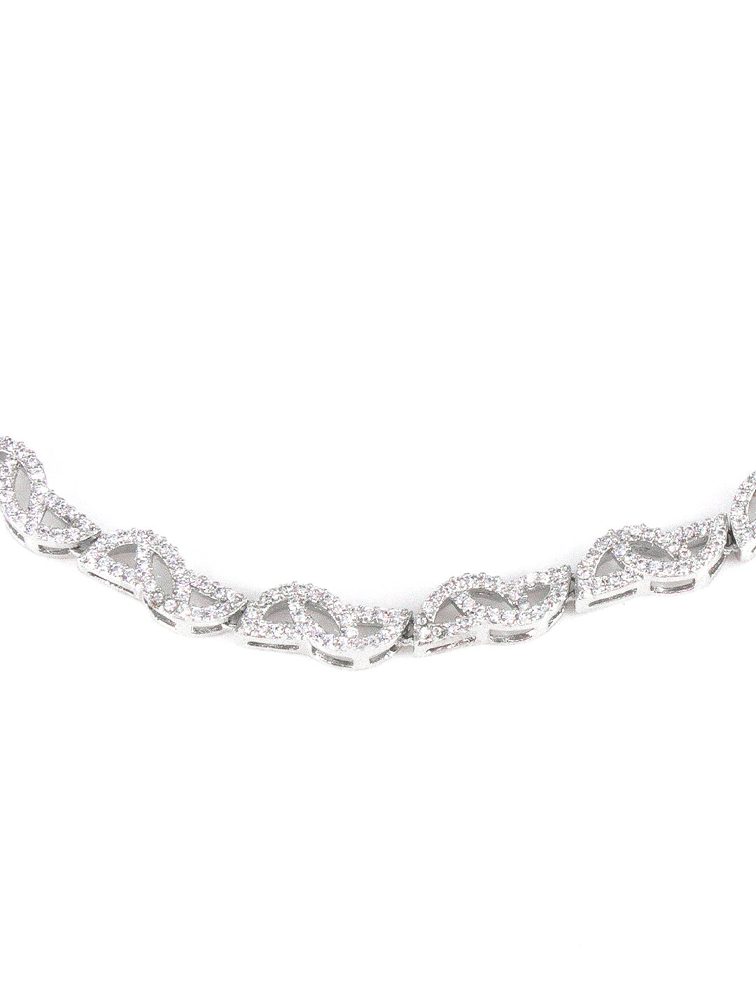 American Diamond White Minimal Jewellery Set For Women And Girls