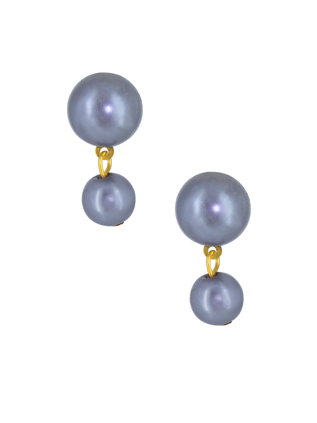 Ash Grey 3-Layered Faux-Pearl Jewellery Set
