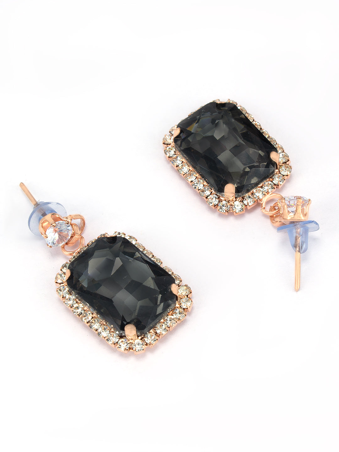 Black Crystal Drop Earrings