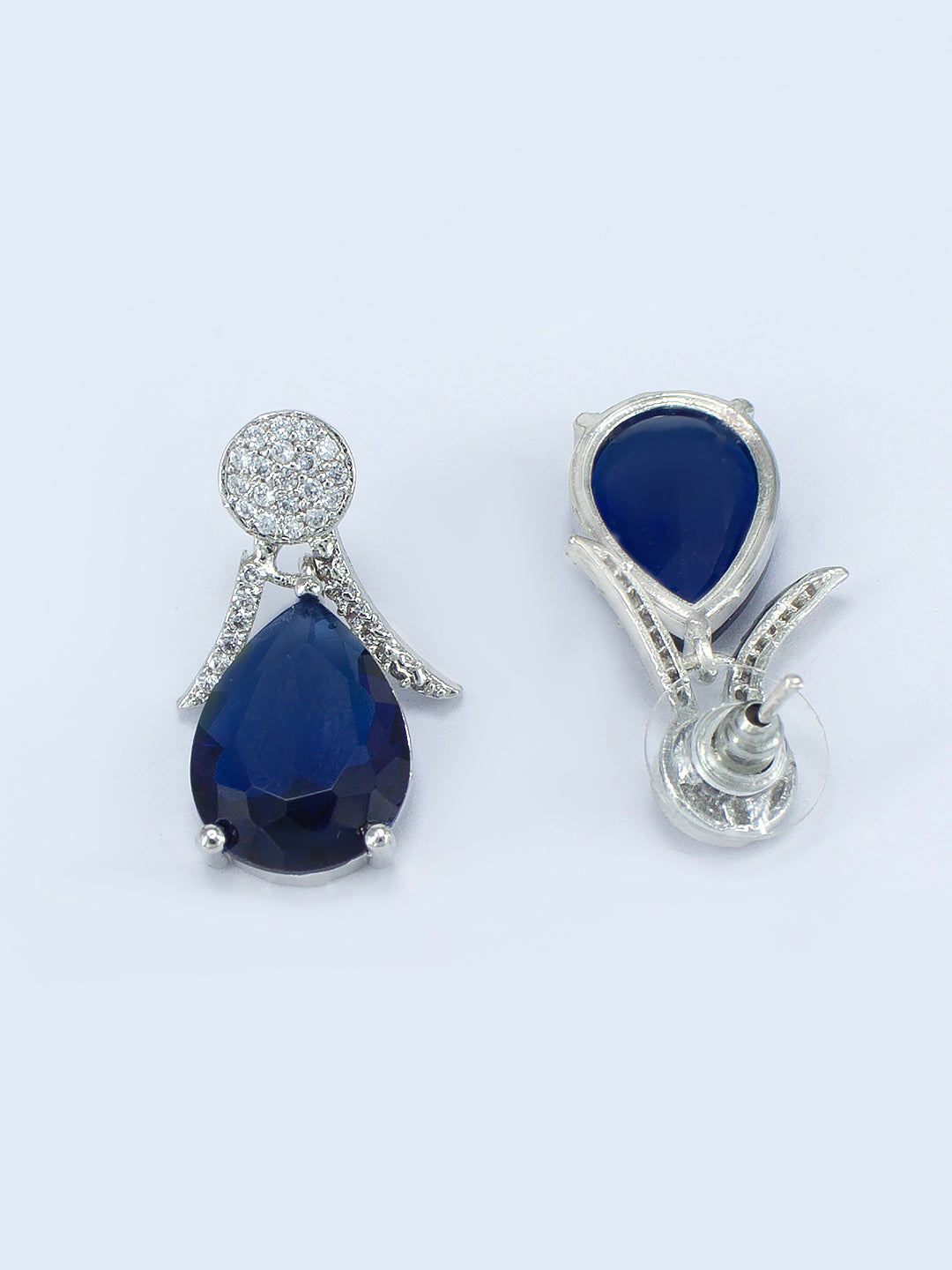 Trendy Blue AD Earrings