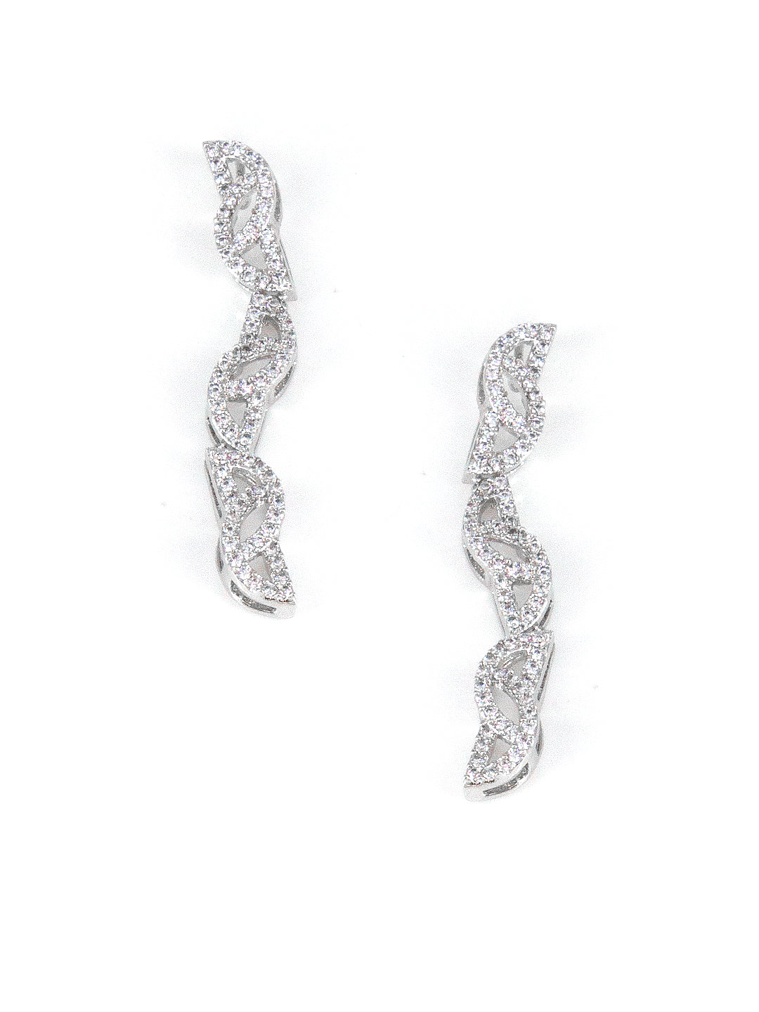 American Diamond White Minimal Jewellery Set For Women And Girls