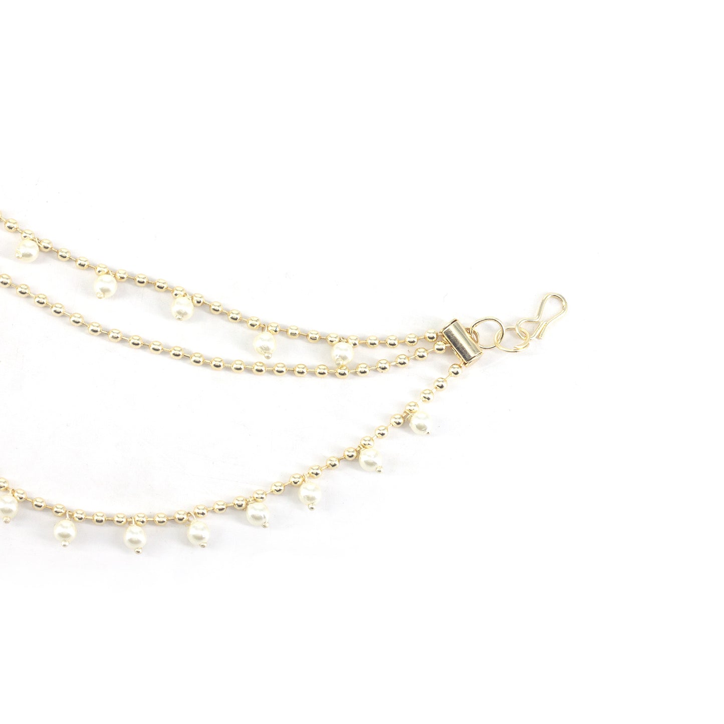 Gold Plated Green Kundan Jhumka Earrings with Chain for Women