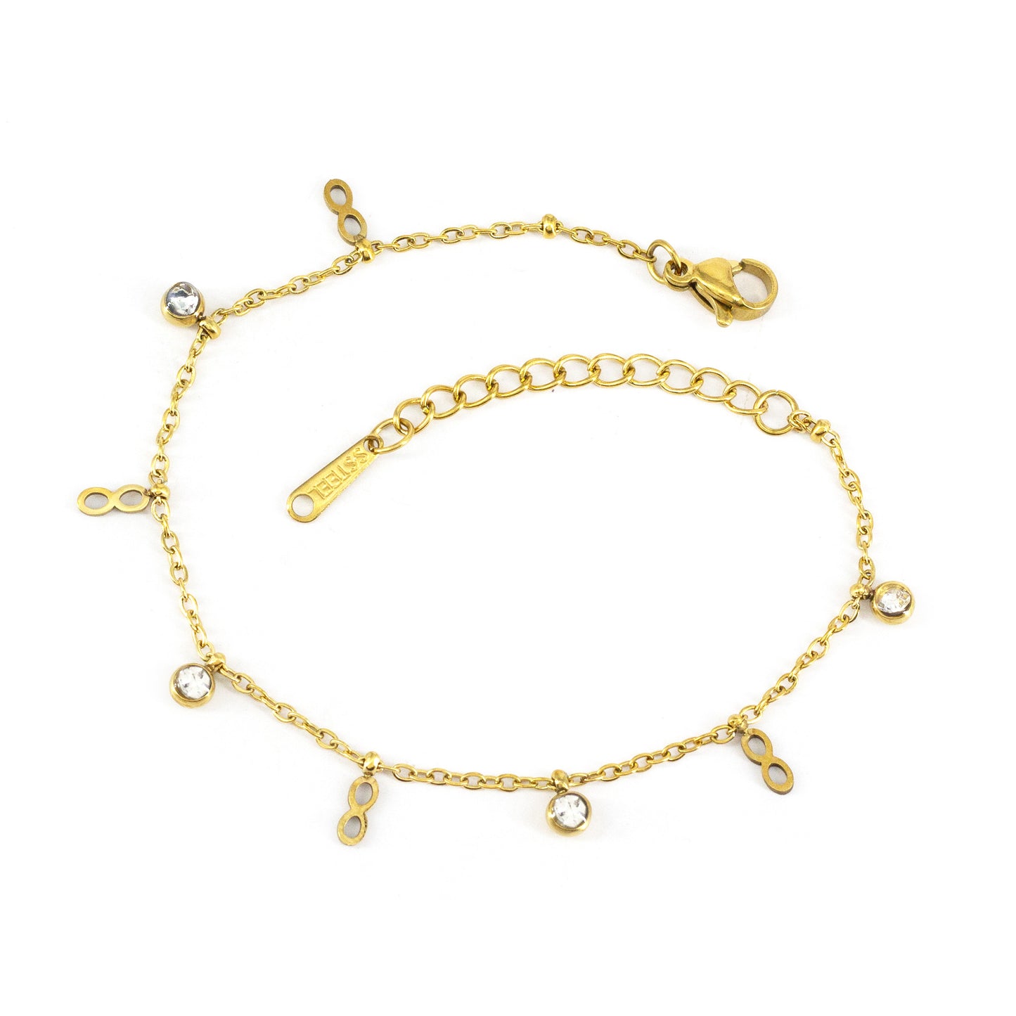 Gold Plated AD Chain Bracelet for Women