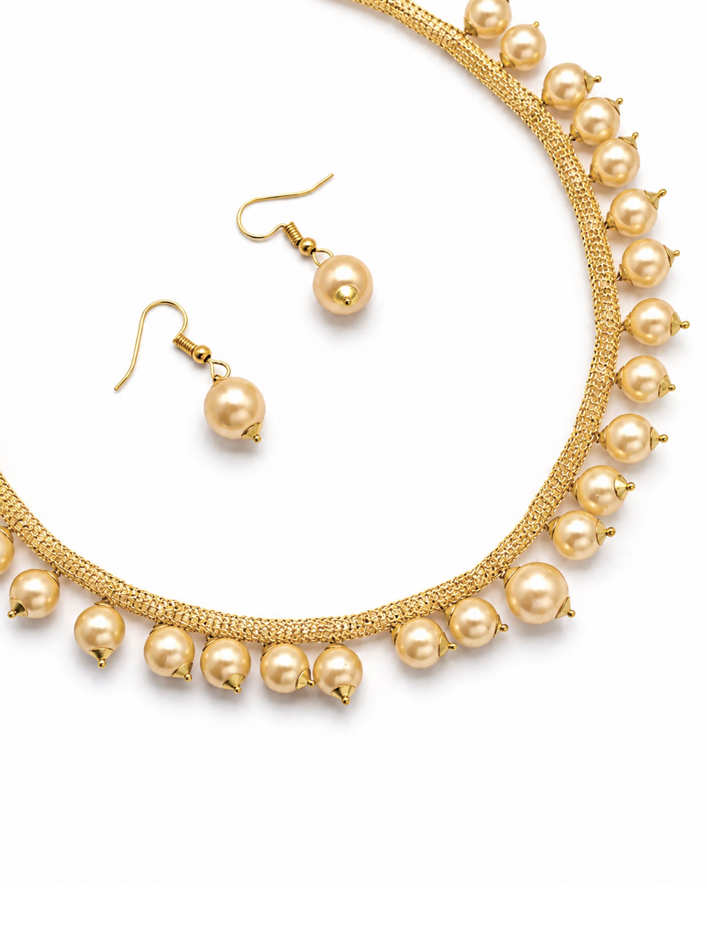 Gold Plated Pearl Jewellery Set for Girls