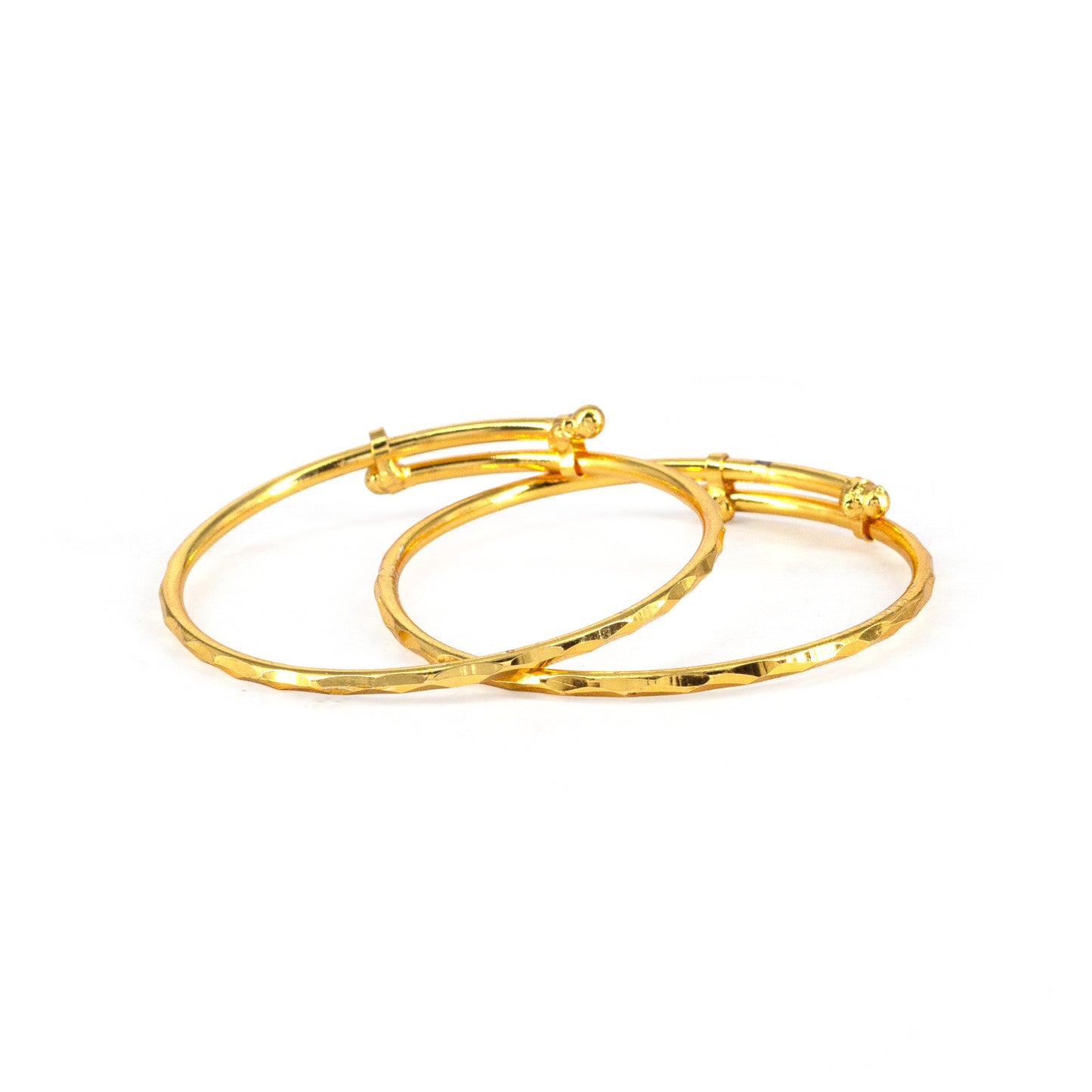 Set of 2 Gold Plated Adjustable Bracelet for Kids