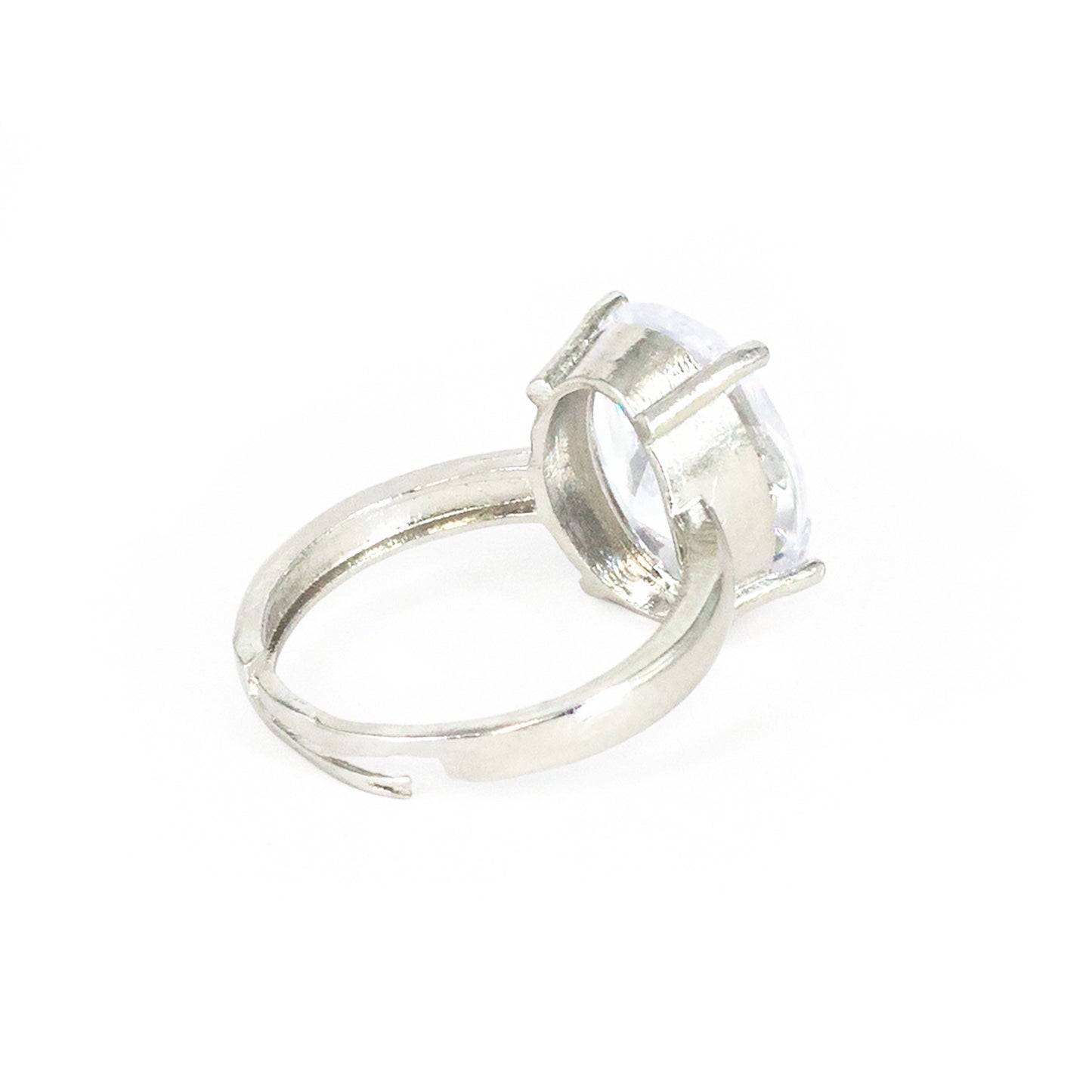 Rhodium Plated AD Finger Ring for Women
