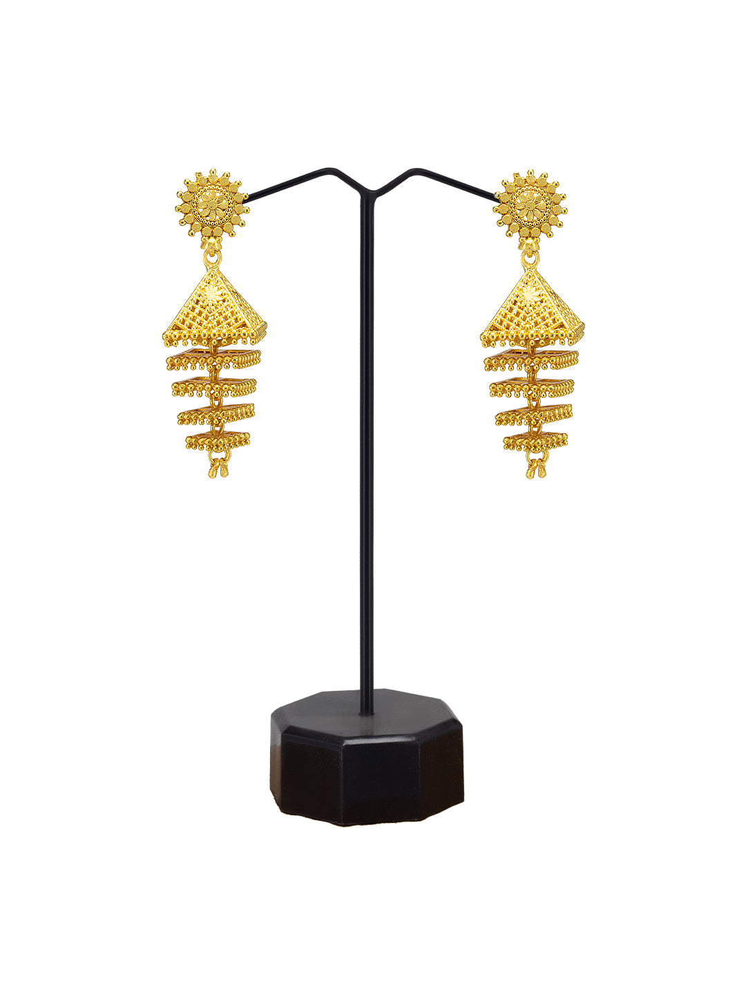 Triangle Trendy Multi Layered Jhumka Earrings