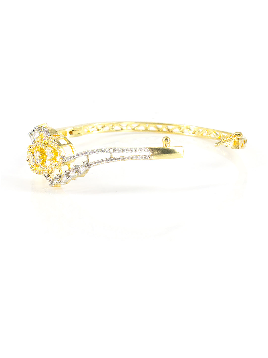 Gold Plated Minimal Cuff Bracelet for Women