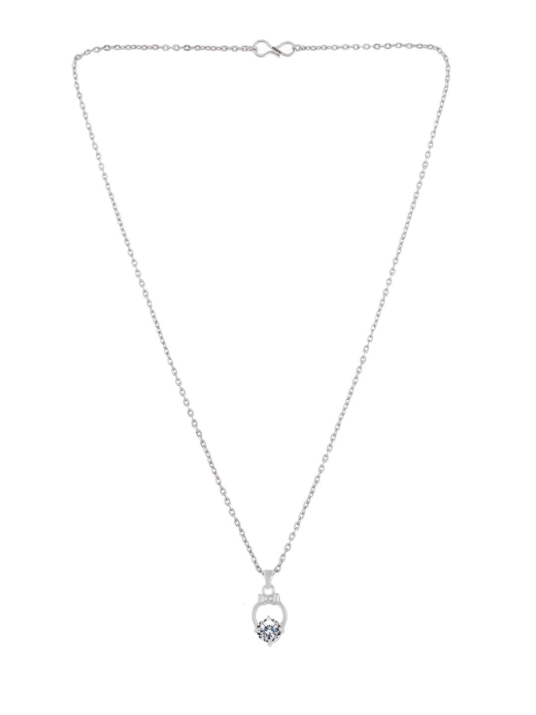 PRIVIU Round AD Chain Pendant Combo for Girls (Set of 4)