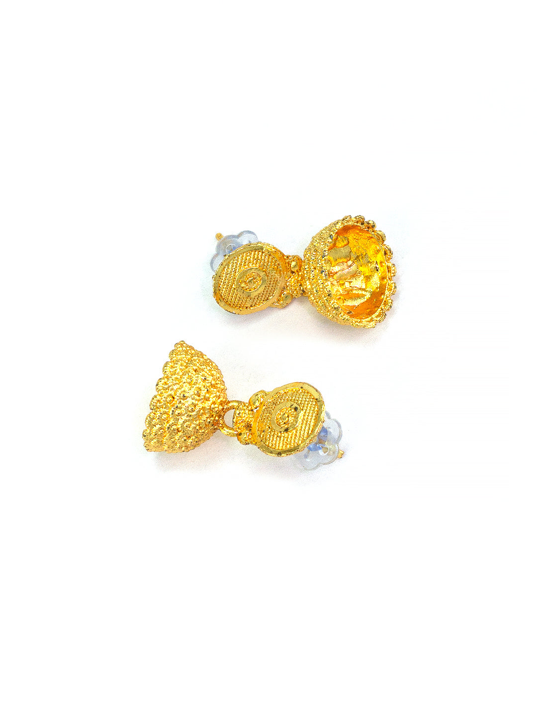 Gold Plated Circular Jhumki Earrings