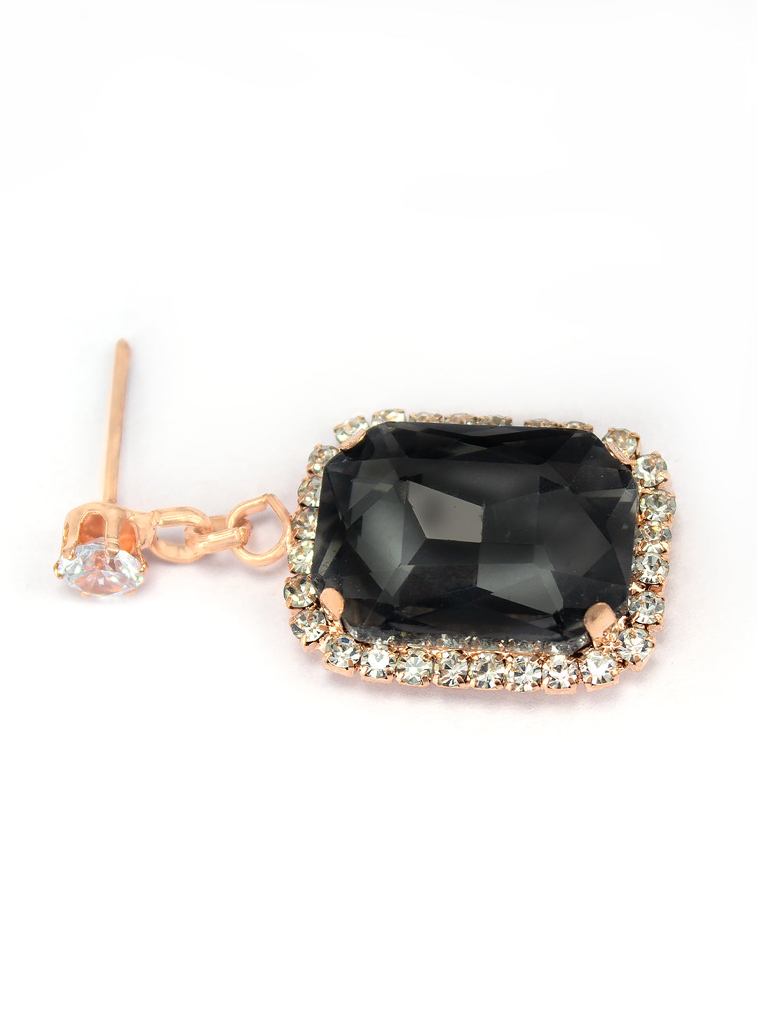 Black Crystal Drop Earrings