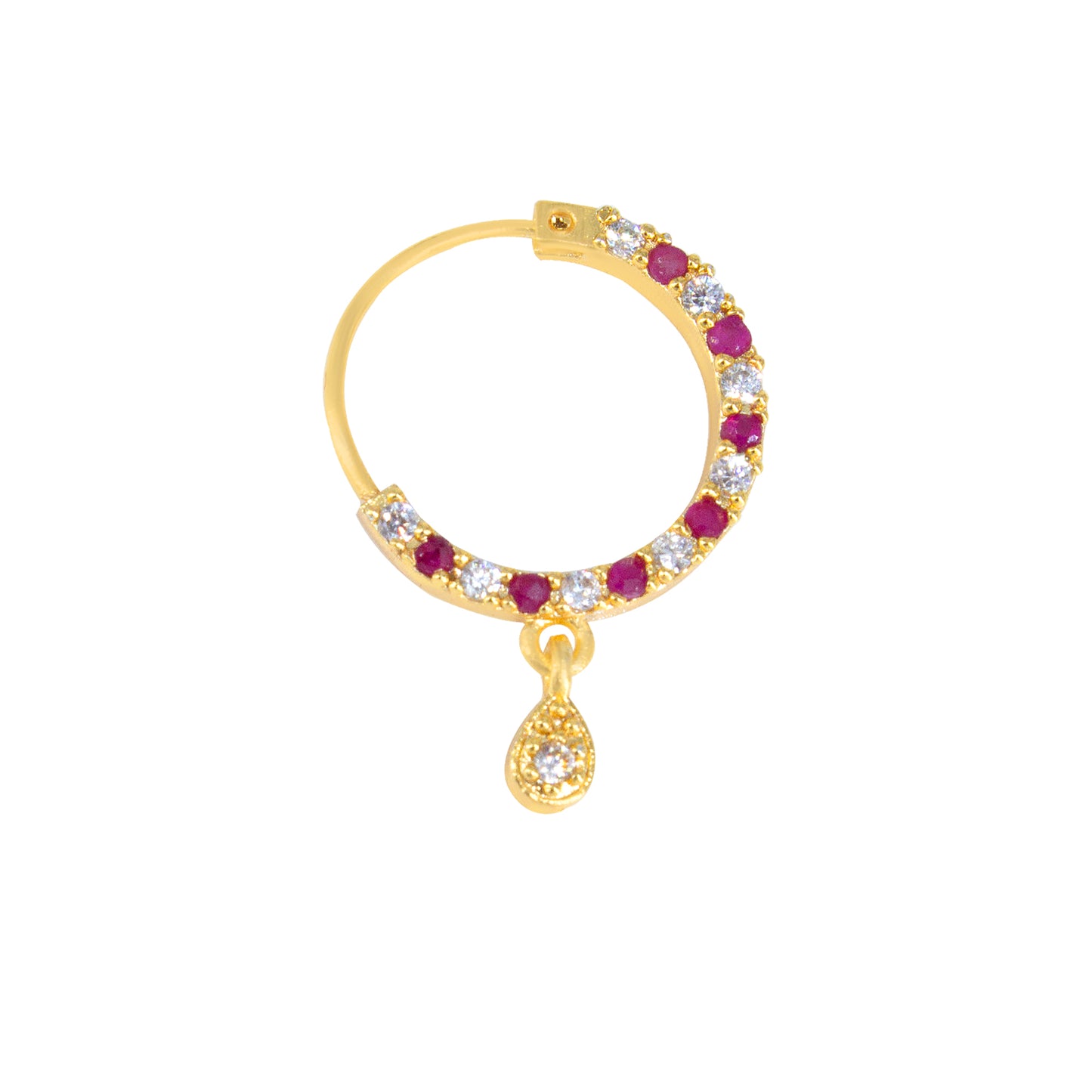 Gold-Plated Cubic Zirconia Ring Nosepin