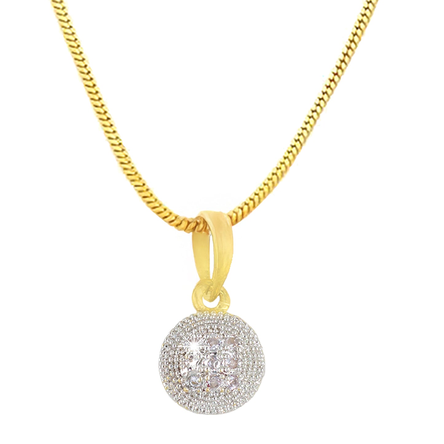Set of 2 AD-Studded Minimal Pendant Set