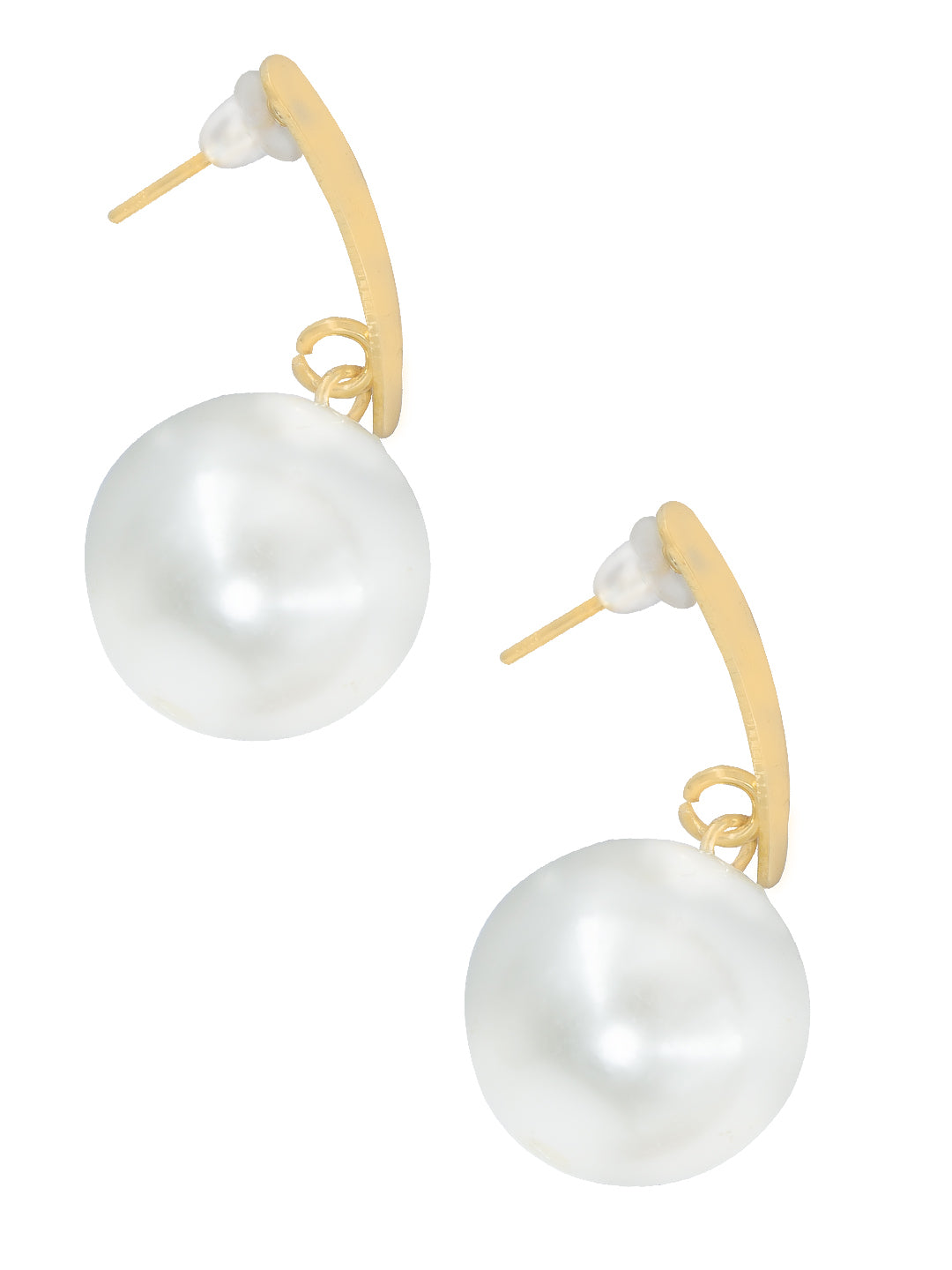 Big Faux Pearl Drop Earrings