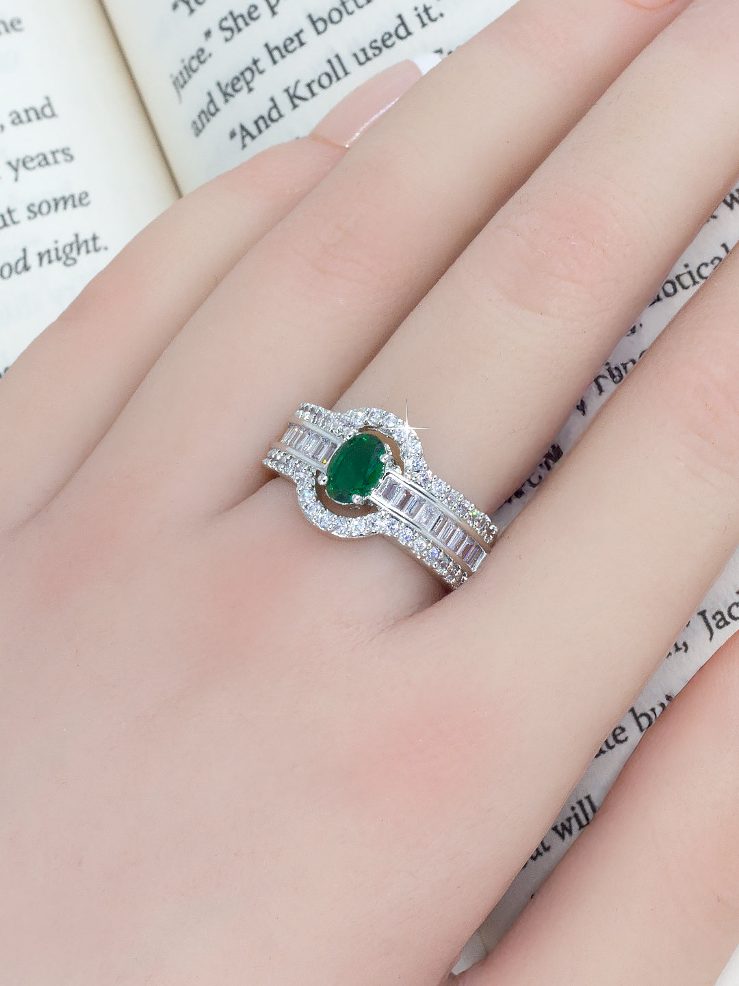 Pack of 3 AD-Studded Designer Adjustable Ring