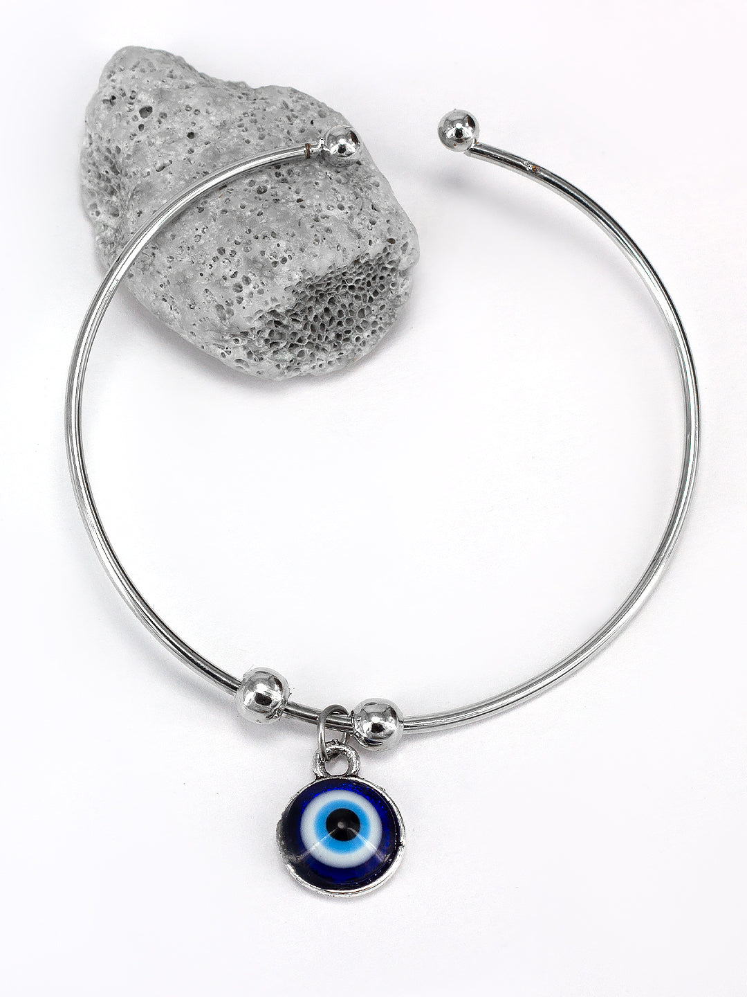 Pack of 2 Silver & Rose Gold Plated Dolphin & Evil Eye Bracelets
