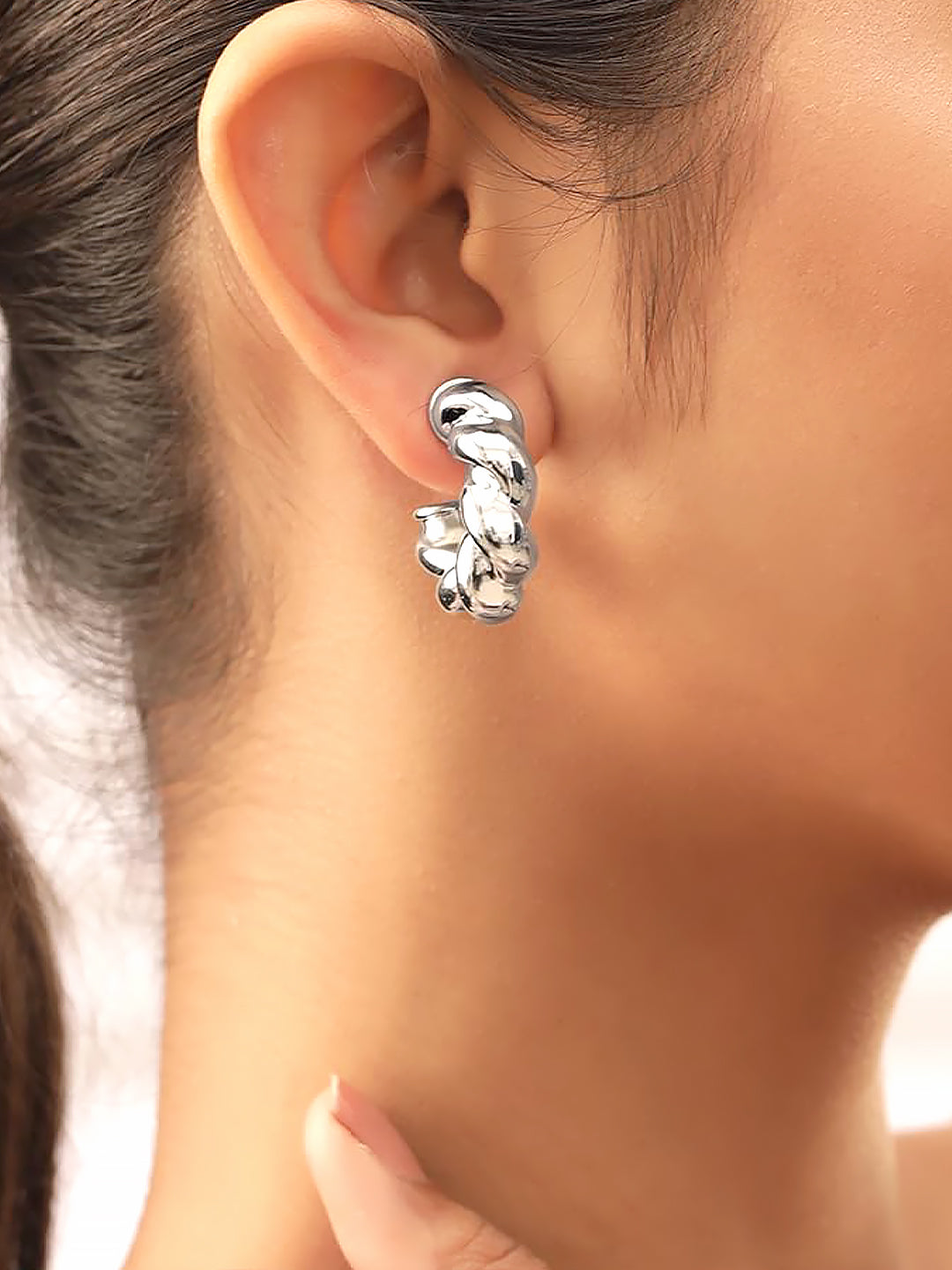 Chunky Half Hoop Earrings
