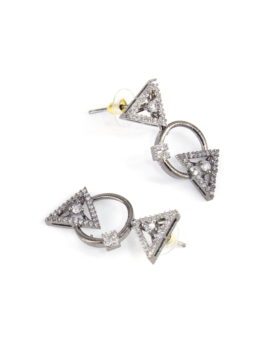 Black Designer AD Jewellery Set