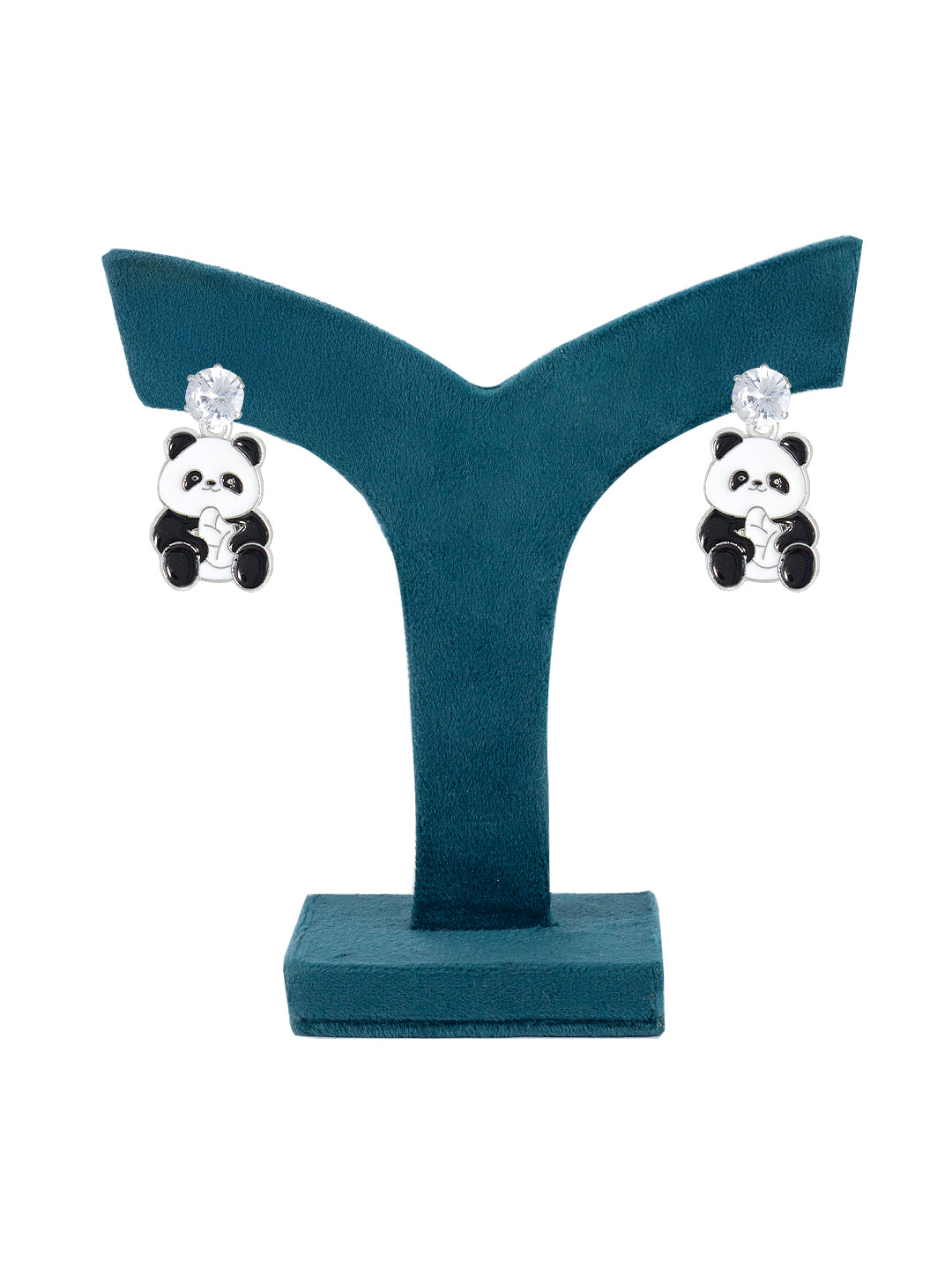 PRIVIU Set Of 3 Cute Panda Earrings Set For Women And Girls