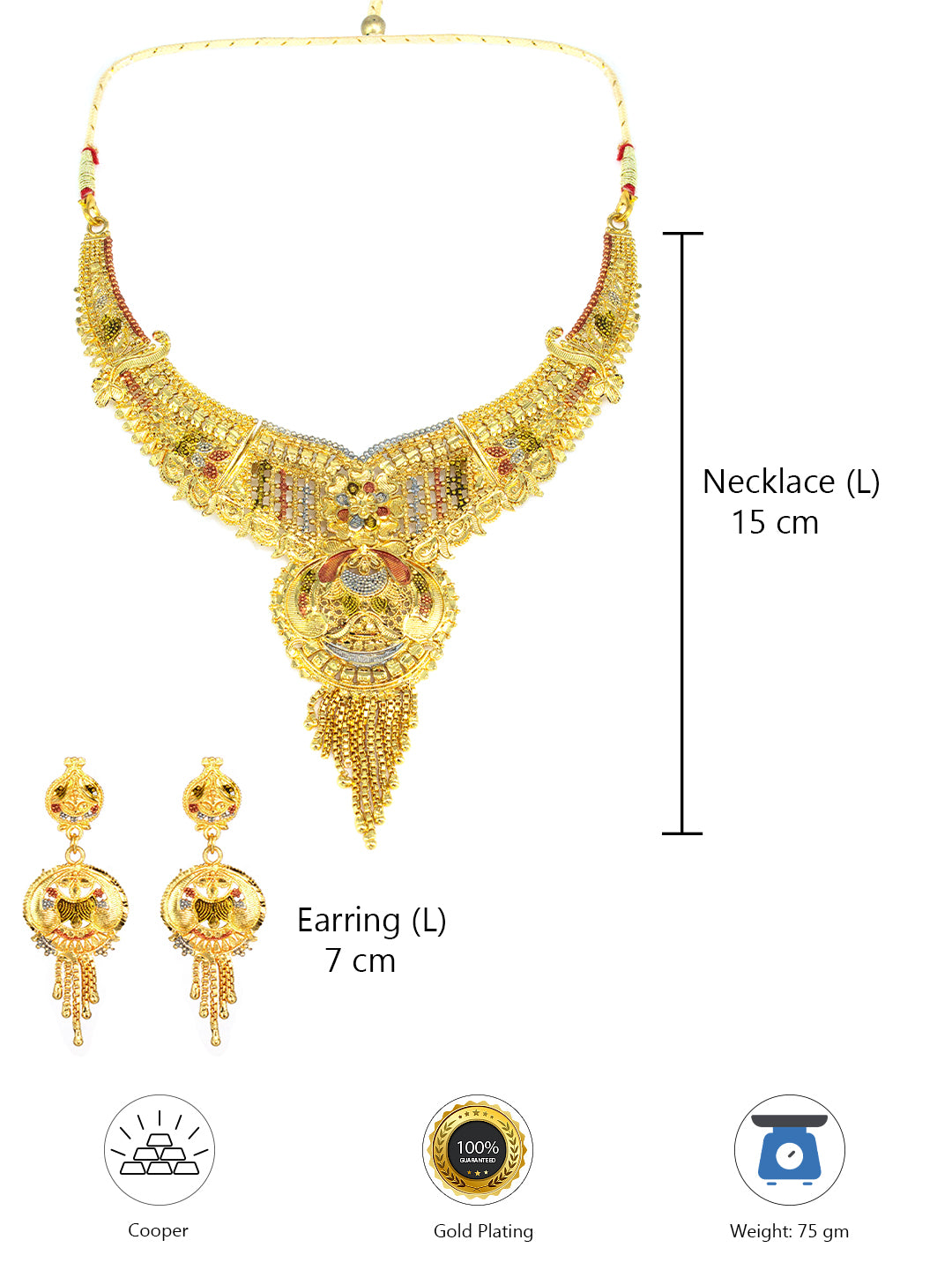 Gold-Plated Jewellery Set For Women