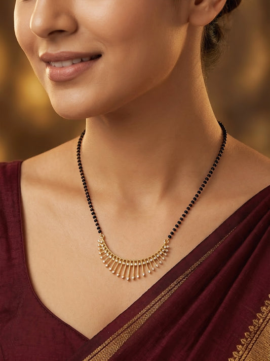 Gold Plated AD Studded Mangalsutra for Women